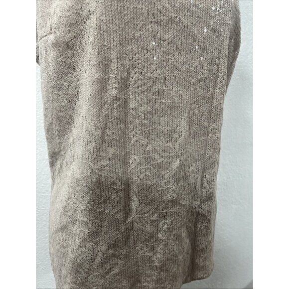 Studio Y Sequin Chiffon Sleeveless Top with Bow Tie Back & Rose Pattern Size M - Picture 2 of 14